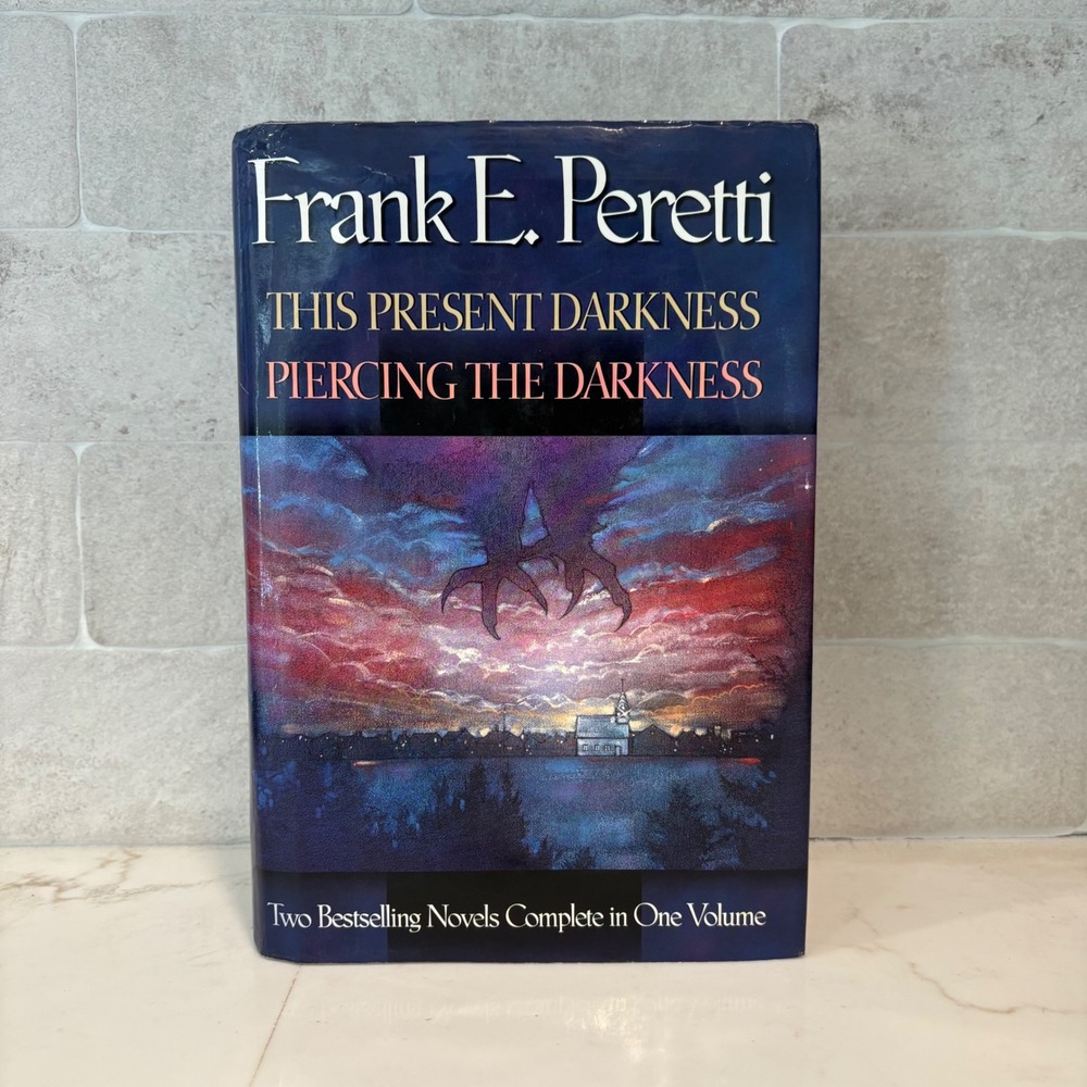 Frank Peretti This Present Darkness Piercing Darkness Hardcover Blue 2-in-1 Book